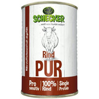 Produktbild von Schecker Rind PUR Nassfutter für erwachsene Hunde mit Allergie-Eignung 820g - 820 g