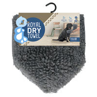 Produktbild von Schecker Royal Dry Hundehandtuch aus Mikrofaser Chenille Grau 81x35 cm