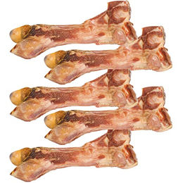 Produktbild von Schecker Schinkenknochen vom Schwein aus Italien, 5x ca. 400g, luftgetrockneter Kauknochen für Hunde aller Altersstufen - 5 x 400 g