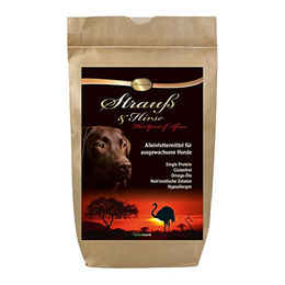 Schecker Trockenfutter Strauß und Hirse Hypoallergen und Glutenfrei für Hunde Adult und Senior 3 kg – Bild 1 von 3
