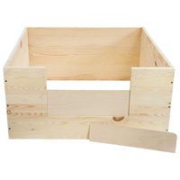 Produktbild von Schecker Welpen Wurfkiste aus Naturholz für kleine bis mittelgroße Hunde 100 x 100 x 38,5 cm
