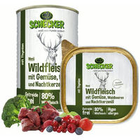Produktbild von Schecker Wild Nassfutter für Hunde mit Wildfleisch, hypoallergen, getreidefrei und monoprotein, 410g - 200 g
