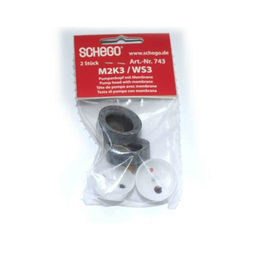 Schego Pumpenkopf 743 mit Membrane für M2K3 und WS3 Aquarienbelüftung 2 Stück – Bild 1 von 4
