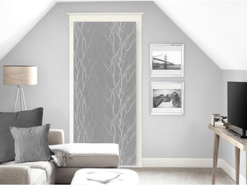 Scheibengardine Liane von Famanu aus Polyester in Grau 70 x 200 cm – Bild 1 von 2