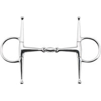 Produktbild von Schenkeltrense doppelt gebrochen aus Edelstahl in Silber mit 16 mm Gebissweite und 16,5 cm Gebisslänge