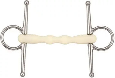 Schenkeltrense Soyo Happy Mouth aus Edelstahl in Weiß für Pferde – Bild 1 von 1