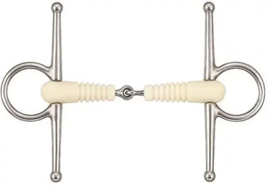 Produktbild von Schenkeltrense Soyo Happy Mouth aus Edelstahl in Weiß und Silber