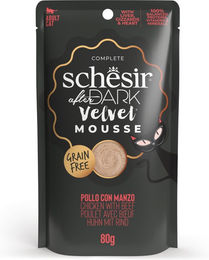 Schesir After Dark Velvet Mousse Huhn mit Rind getreidefrei Katzen Nassfutter Adult 12 x 80 g - 12 x 80 g – Bild 1 von 9