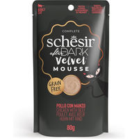 Produktbild von Schesir After Dark Velvet Mousse Huhn mit Rind getreidefrei Katzen Nassfutter Adult 12 x 80 g - 12 x 80 g