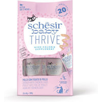 Produktbild von Schesir Baby Thrive Kitten Mousse Huhn mit Hühnerleber getreidefrei 20 x 8 g