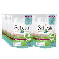 Produktbild von Schesir Bio Kitten Nassnahrung Huhn Monoprotein Paté 16 x 85 g Beutel