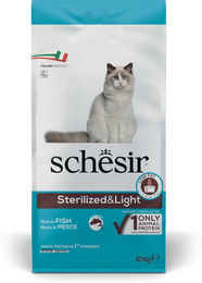 Schesir Bio Trockenfutter Light mit Fisch für sterilisiert Katzen Adult 10 kg - 10 kg – Bild 1 von 4