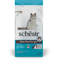 Produktbild von Schesir Bio Trockenfutter Light mit Fisch für sterilisiert Katzen Adult 10 kg - 10 kg