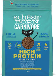 Produktbild von Schesir Born Carnivore High Protein Katzenfutter Hering mit Lachs Getreidefrei Adult 2 x 1,25 kg