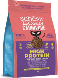 Schesir Born Carnivore Katzen Trockenfutter Huhn und Hering Adult Getreidefrei 1,25 kg Beutel – Bild 1 von 10
