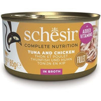 Produktbild von Schesir Cat Complete Katzenfutter Adult Thunfisch mit Huhn in Sauce 12x85 g - 6 x 85 g