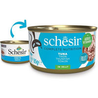 Produktbild von Schesir Cat Complete Katzenfutter Thunfisch in Gelee ohne Farb- und Aromastoffe 12x85 g