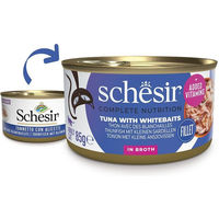 Produktbild von Schesir Cat Complete Katzenfutter Thunfisch mit Sardellen in Brühe 12x85 g