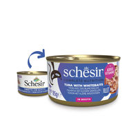 Produktbild von Schesir Cat Complete Katzenfutter Thunfisch mit Sardellen in Brühe 12x85 g