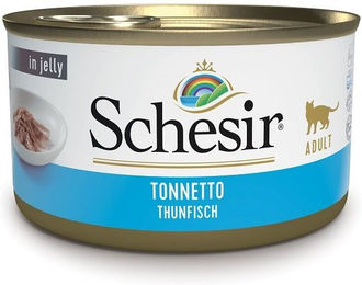 Schesir Cat Complete Katzenfutter Thunfisch Stückchen in Gelee 12x85 g ohne Farb- und Aromastoffe - 85 g – Bild 1 von 2