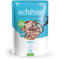 Produktbild von Schesir Cat Complete Katzenfutter Thunfisch Stückchen in Gelee Adult 12x85 g ohne Konservierungsstoffe und Aromastoffe - 85 g