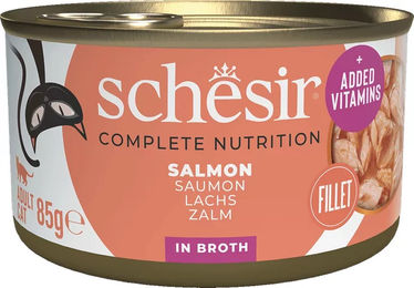 Schesir Cat Complete Lachs Stückchen in Sauce für Katzen Adult 12x85g ohne Konservierungsstoffe und Aromastoffe - 24 x 85 g – Bild 1 von 3