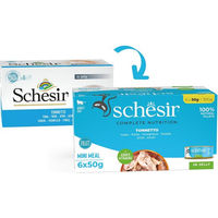 Produktbild von Schesir Cat Complete Nutrition Thunfisch Stückchen in Gelee für erwachsene Katzen 6 x 50 g - 6 x 50 g