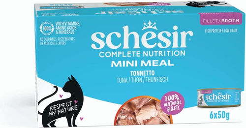 Schesir Cat Complete Thunfisch Stückchen in Sauce für erwachsene Katzen 6 x 50 g Dose - 6 x 50 g – Bild 1 von 3