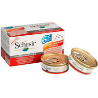Produktbild von Schesir Cat Natural Katzenfutter Huhn und Ente Multipack 24x50g