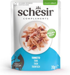 Schesir Complements Filet in Gelee Thunfisch Katzenfutter Adult Sparpaket 24 x 70 g – Bild 1 von 1