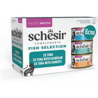 Produktbild von Schesir Complements Katzen Nassfutter Mix 6 x 70 g Thunfisch Filets in Brühe mit hohem Fleischanteil - 6 x 70 g