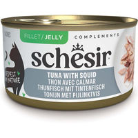 Produktbild von Schesir Complements Katzen Nassfutter Thunfisch mit Tintenfisch in Gelee 12 x 70 g
