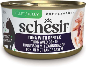 Produktbild von Schesir Complements Katzenfutter in Gelee Thunfisch mit Zahnbrassen 12 x 70 g