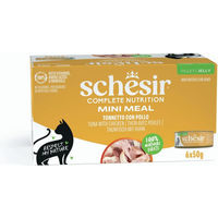 Produktbild von Schesir Complete Nutrition Katzen Nassfutter Adult Thunfisch mit Huhn in Gelee 6 x 50 g Dosen - 6 x 50 g