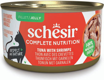 Schesir Complete Nutrition Katzen Nassfutter Filets in Gelee Thunfisch mit Garnelen Glutenfrei 6 x 85 g - 6 x 85 g – Bild 1 von 3