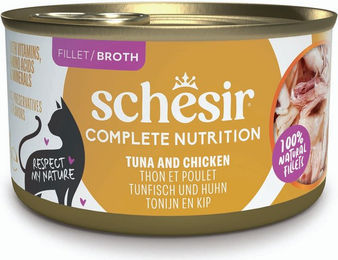 Schesir Complete Nutrition Katzen Nassfutter Filets in Sauce Thunfisch mit Huhn Adult 6 x 85 g glutenfrei ohne Konservierungsstoffe - 6 x 85 g – Bild 1 von 2