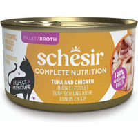 Produktbild von Schesir Complete Nutrition Katzen Nassfutter Filets in Sauce Thunfisch mit Huhn Adult 6 x 85 g glutenfrei ohne Konservierungsstoffe - 6 x 85 g