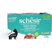 Produktbild von Schesir Complete Nutrition Katzen Nassfutter Thunfisch für adulte Katzen Stückchen in Gelee 6 x 50 g Dosen - 6 x 50 g
