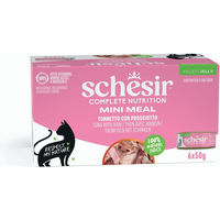 Produktbild von Schesir Complete Nutrition Katzen Nassfutter Thunfisch mit Schinken in Gelee 6 x 50 g - 6 x 50 g