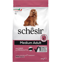 Produktbild von Schesir Dog Medium Adult Hundefutter mit Schwein Monoprotein Sensitive 3 kg - 2 x 3 kg