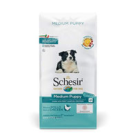 Produktbild von Schesir Dog Medium Puppy Huhn Bio Trockenhundefutter für Welpen mittelgroßer Rassen 12 kg - 2 x 12 kg