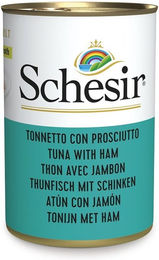 Produktbild von Schesir Ergänzungsfuttermittel für Katzen Adult Thunfisch und Schinken 140 g