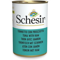 Produktbild von Schesir Ergänzungsfuttermittel für Katzen Adult Thunfisch und Schinken 140 g