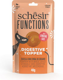 Schesir Functions Digestive Topper Nassfutter Creme für Katzen Adult mit Kürbis und Weizengras 12 x 40 g - 12 x 40 g – Bild 1 von 5