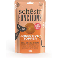 Produktbild von Schesir Functions Digestive Topper Nassfutter Creme für Katzen Adult mit Kürbis und Weizengras 12 x 40 g - 12 x 40 g