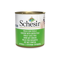 Produktbild von Schesir Hund Nassfutter Huhn mit Erbsen Stückchen in Gelee Adult 6 x 285 g ohne Farb- und Aromastoffe sowie Konservierungsstoffe - 6 x 285 g