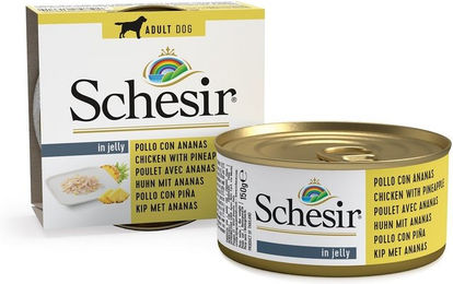 Schesir Hundefutter Huhn mit Ananas Filets für Adult 150g mit hohem Fleischanteil ohne Konservierungsstoffe - 150 g – Bild 1 von 3