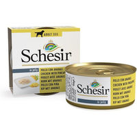 Produktbild von Schesir Hundefutter Huhn mit Ananas Filets für Adult 150g mit hohem Fleischanteil ohne Konservierungsstoffe - 150 g