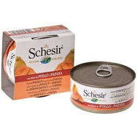 Produktbild von Schesir Hundefutter Huhn mit Papaya Stückchen in Sauce 150g ohne Konservierungsstoffe