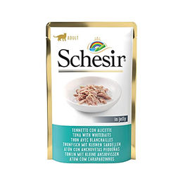 Produktbild von Schesir Katzen Nassfutter Adult Thunfisch in Gelee 1,7 kg (20 Beutel à 85 g)